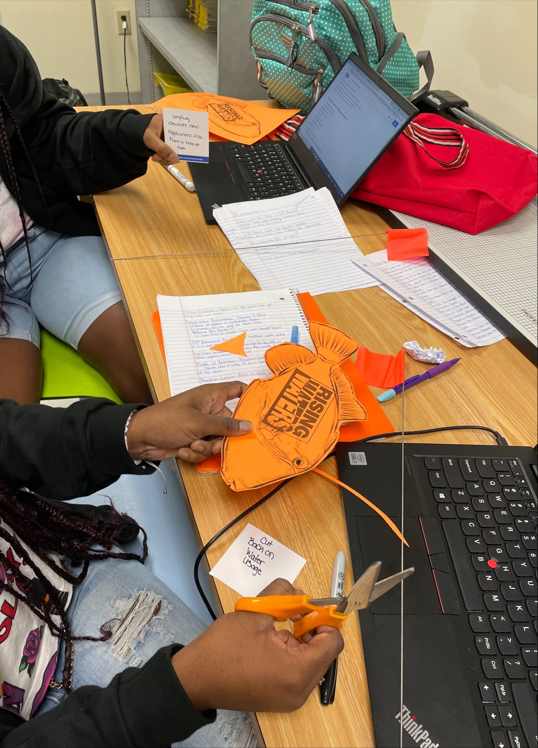 Creating action fish flags